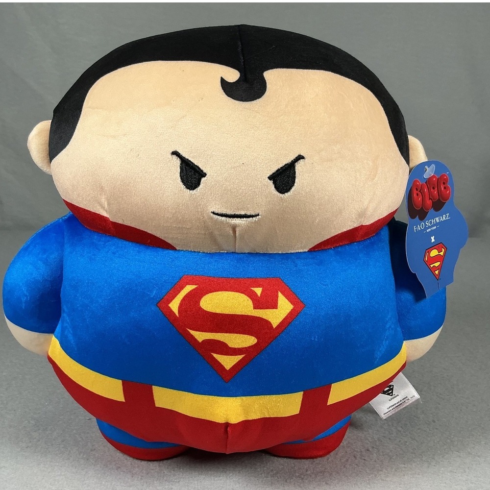 FAO Schwarz Blab Superman DC Comics Plush Stuffed Toy 2025 New With Tags